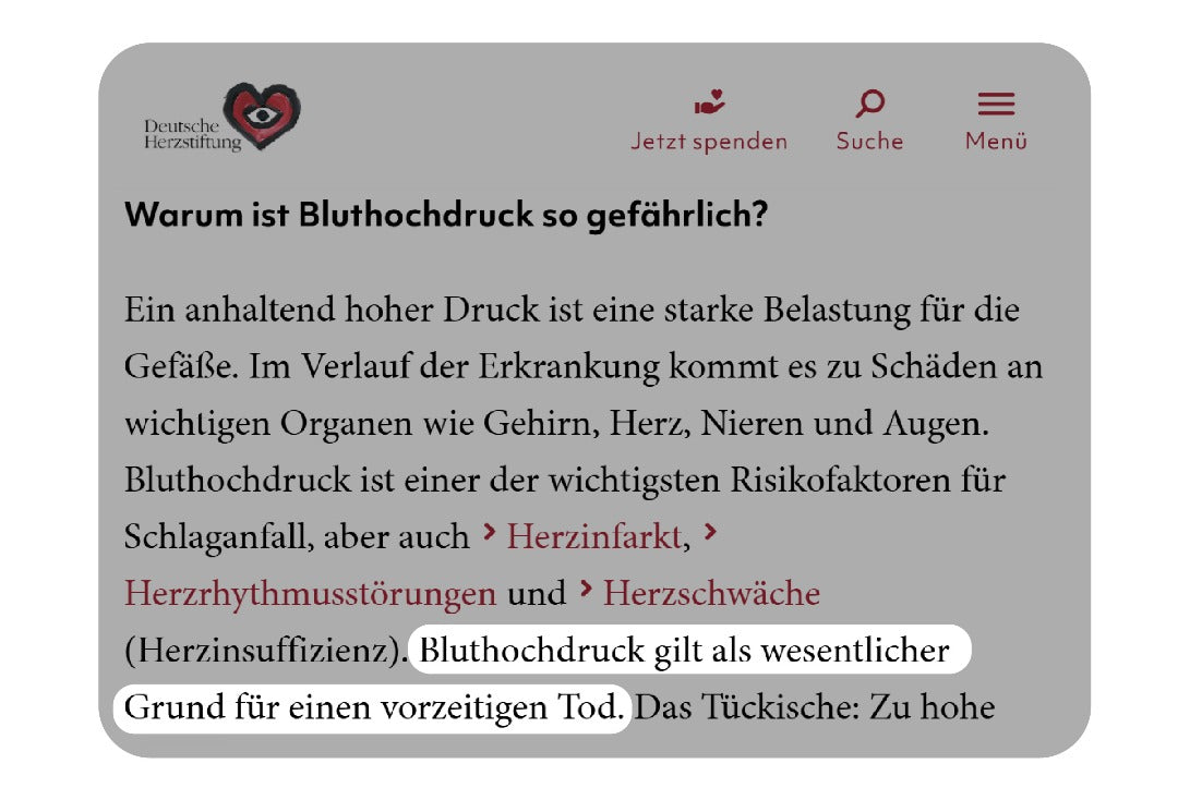 Warum ist Bluthochdruck so gefährlich
